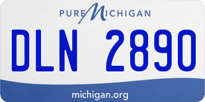 MI license plate DLN2890