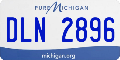 MI license plate DLN2896