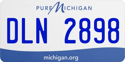 MI license plate DLN2898