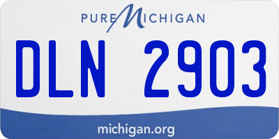 MI license plate DLN2903