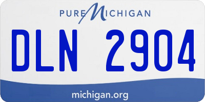 MI license plate DLN2904