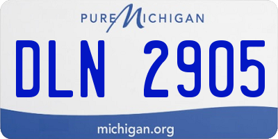 MI license plate DLN2905