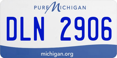 MI license plate DLN2906