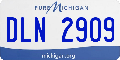 MI license plate DLN2909