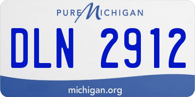 MI license plate DLN2912