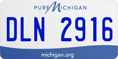 MI license plate DLN2916