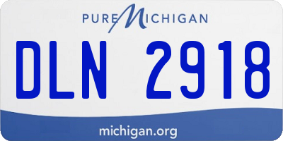 MI license plate DLN2918