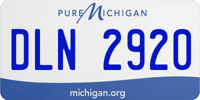 MI license plate DLN2920