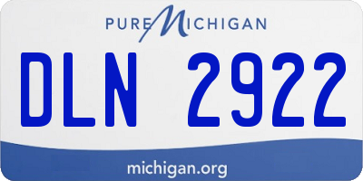 MI license plate DLN2922