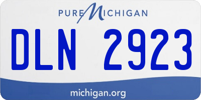 MI license plate DLN2923