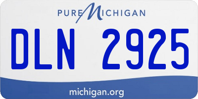 MI license plate DLN2925