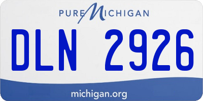 MI license plate DLN2926