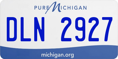 MI license plate DLN2927