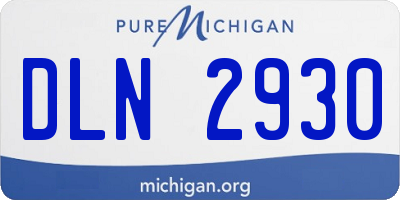 MI license plate DLN2930