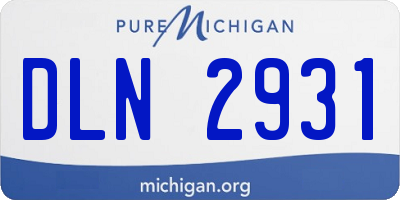 MI license plate DLN2931