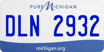 MI license plate DLN2932