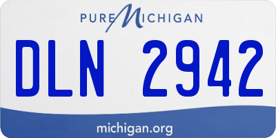 MI license plate DLN2942