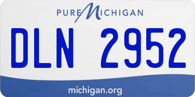 MI license plate DLN2952