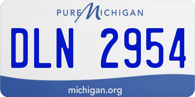 MI license plate DLN2954