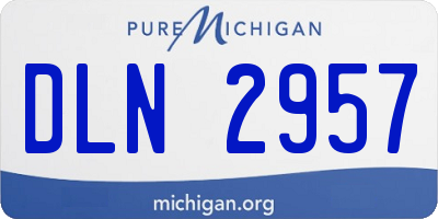 MI license plate DLN2957