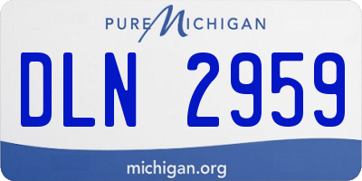 MI license plate DLN2959