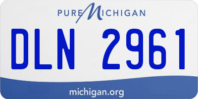 MI license plate DLN2961