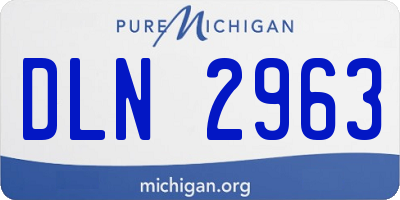 MI license plate DLN2963