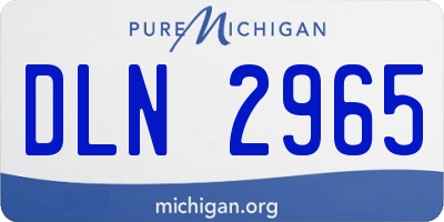 MI license plate DLN2965
