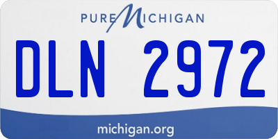 MI license plate DLN2972