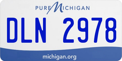 MI license plate DLN2978