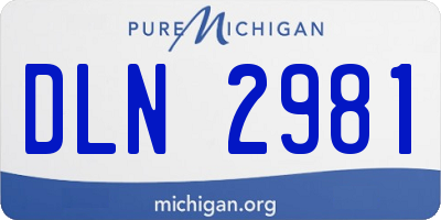 MI license plate DLN2981