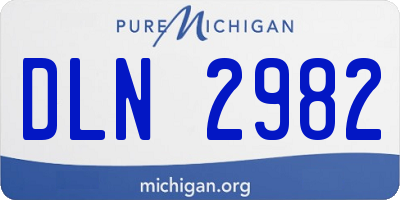 MI license plate DLN2982