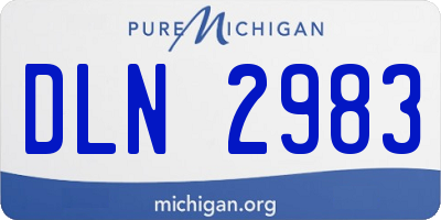 MI license plate DLN2983