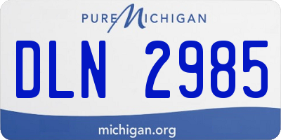 MI license plate DLN2985