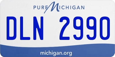 MI license plate DLN2990