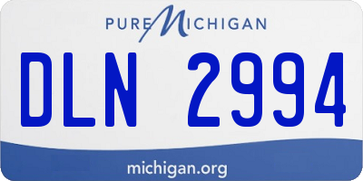 MI license plate DLN2994