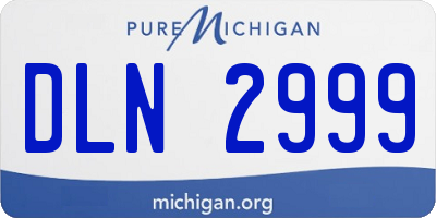 MI license plate DLN2999