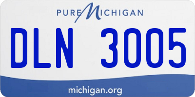 MI license plate DLN3005