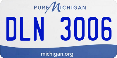 MI license plate DLN3006