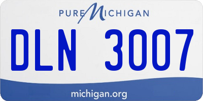 MI license plate DLN3007