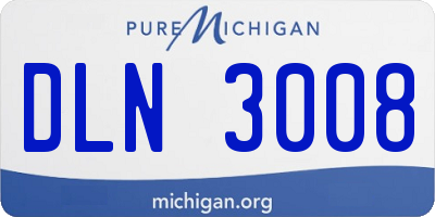 MI license plate DLN3008