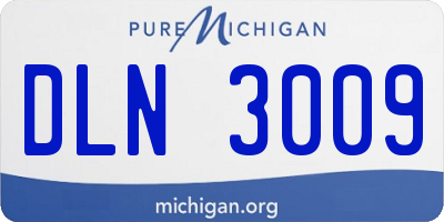 MI license plate DLN3009