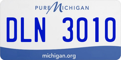 MI license plate DLN3010