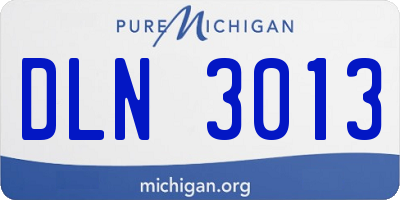MI license plate DLN3013