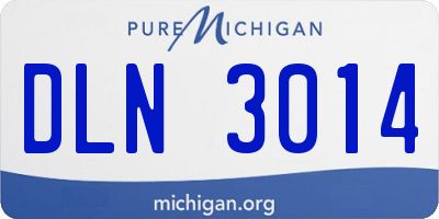 MI license plate DLN3014