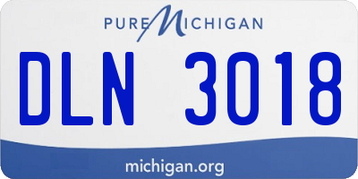 MI license plate DLN3018