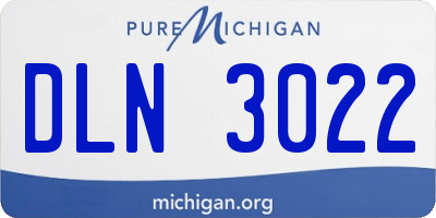 MI license plate DLN3022