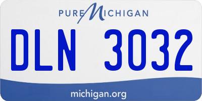 MI license plate DLN3032