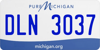 MI license plate DLN3037