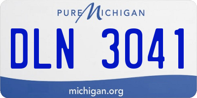 MI license plate DLN3041